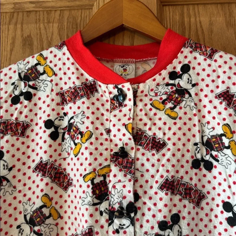Mickey & Co. Disney Vintage 80s 90s Flannel Mickey Mouse Nightshirt - Picture 11 of 12